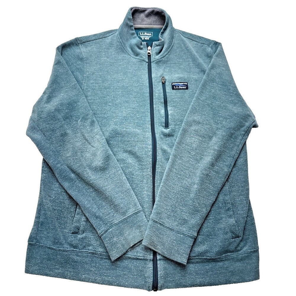 LL BEAN Sweatshirt Mens M Comfort Stretch Performance Pique 1/4 Zip Pullover